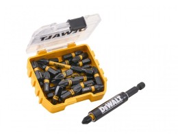 DeWalt 25 Piece PZ2 25 & 50mm Bit Set with Mag Adaptor &pound;13.99